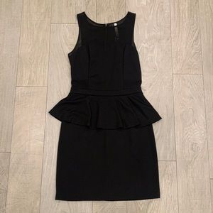 kensie peplum dress Black Sequin Peplum Dress